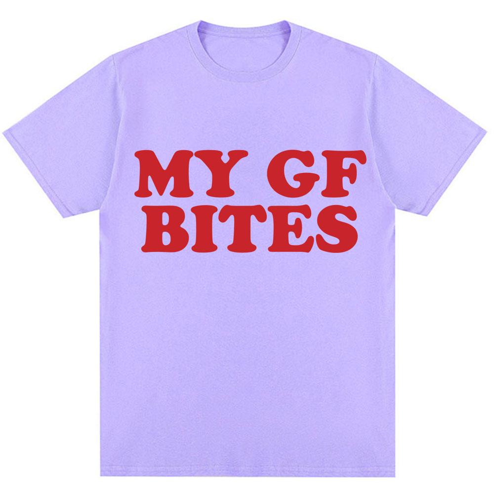 Funny My GF Bites Letter Print T Shirt Men Women Fashion Vintage O-Neck Humor Short Sleeve Oversized Cotton Casual T-shirt Gifts 4XL
Funny My GF Bites Letter Print T Shirt Men Women Fashion Vintage O-Neck Humor Short Sleeve Oversized Cotton Casual T-shirt Gifts 4XL