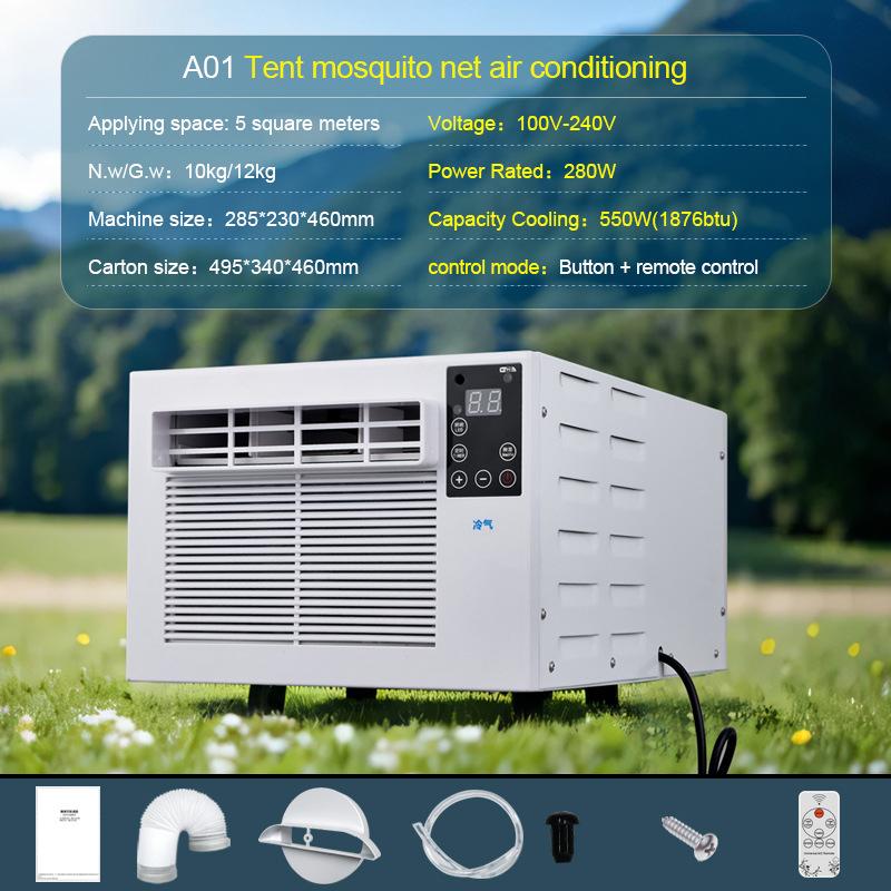 Portable Outdoor Air Conditioner Mosquito Net Air Conditioner 1876 BTU Indoor Dormitory Portable Drainless Tent Mini Air Conditi 220V
Portable Outdoor Air Conditioner Mosquito Net Air Conditioner 1876 BTU Indoor Dormitory Portable Drainless Tent Mini Air Conditi 220V