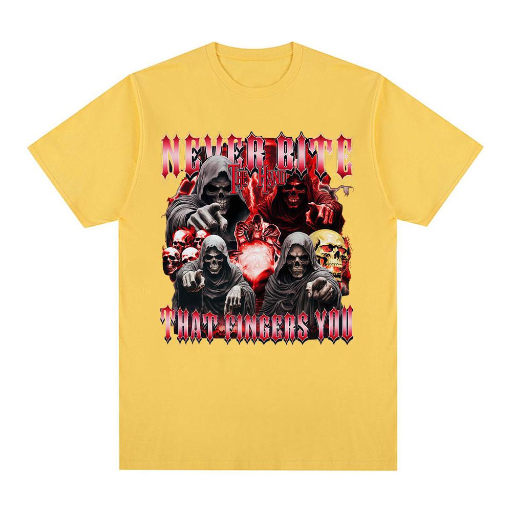 Funny Horror Skeleton Meme 100%cotton men s shirt Vintage O-Neck Short Sleeve Harajuku women s summer fashion oversized Tshirt 3XL
Funny Horror Skeleton Meme 100%cotton men s shirt Vintage O-Neck Short Sleeve Harajuku women s summer fashion oversized Tshirt 3XL