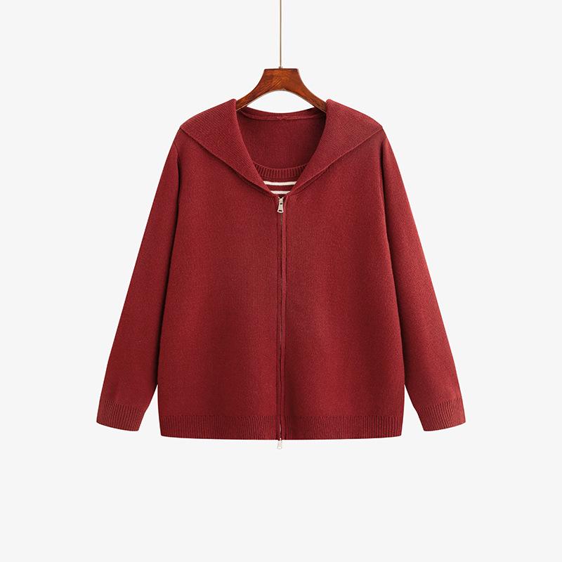 Plus Size Winter Hooded Cardigan - Faux Two-Piece Loose Knit Style for Women XXXL (90-110kg) вина червоного кольору
Plus Size Winter Hooded Cardigan - Faux Two-Piece Loose Knit Style for Women XXXL (90-110kg) вина червоного кольору