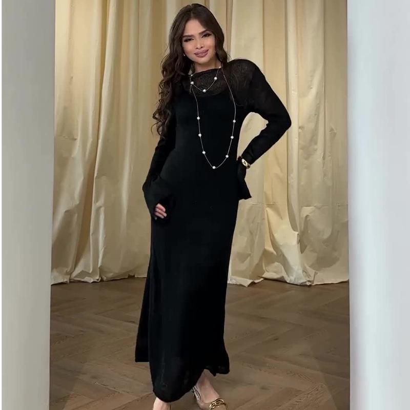 2024 Жіночий однотонний комплект: довга сукня на тонких бретельках і кардиган Double XL чорний
2024 Жіночий однотонний комплект: довга сукня на тонких бретельках і кардиган Double XL чорний