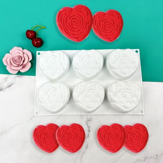 Yousheng Non-sticky Food Grade High Temperature Resistant Pastry Mould Valentine Day Rose Heart Dessert Mold Baking Tools
Yousheng Non-sticky Food Grade High Temperature Resistant Pastry Mould Valentine Day Rose Heart Dessert Mold Baking Tools