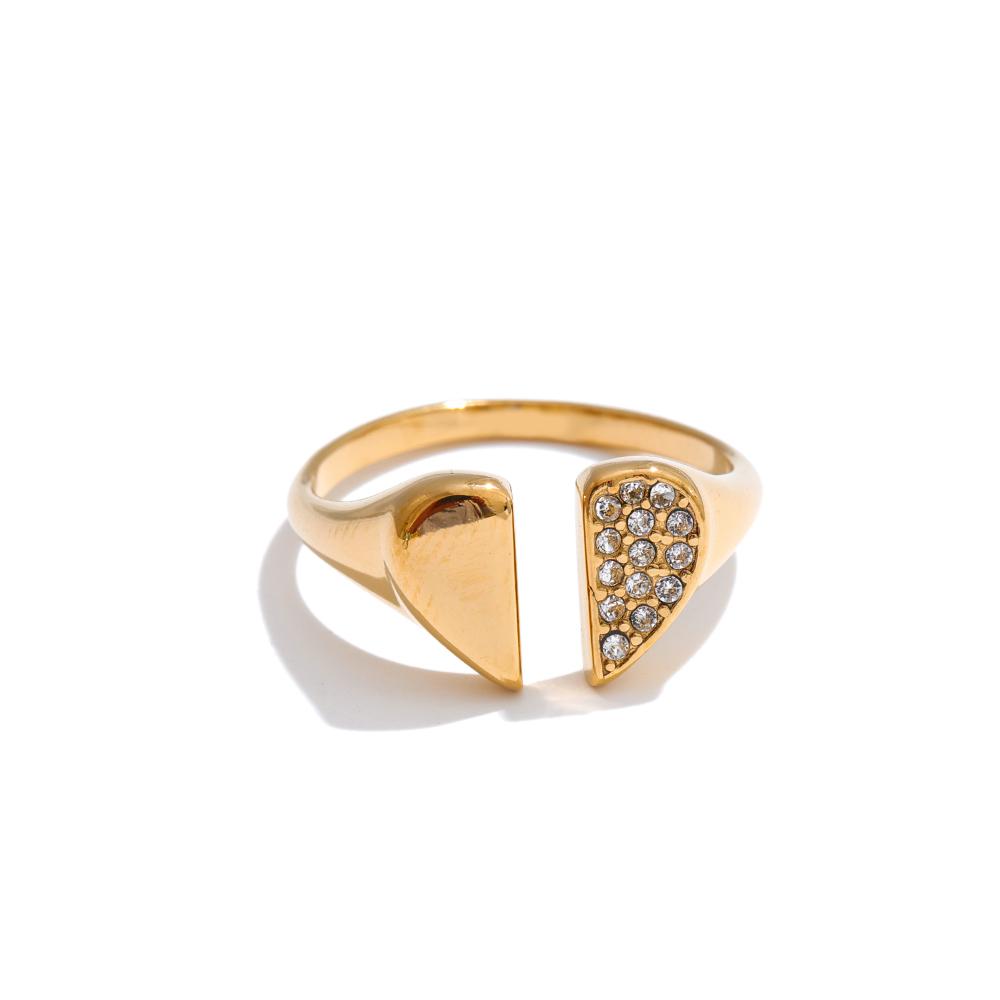 Yhpup Adjustable Stylish Zirconia Heart Love Open Ring Stainless Steel Chic Finger Jewelry for Women
Yhpup Adjustable Stylish Zirconia Heart Love Open Ring Stainless Steel Chic Finger Jewelry for Women