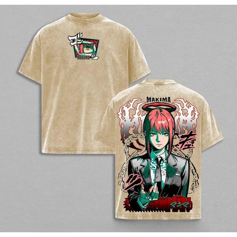 Chainsaw Man Makima Printed Tee Men Women Retro Washed T-shirts Vintage Cotton T Shirt Casual Loose Clothing Harajuku Tshirt S
Chainsaw Man Makima Printed Tee Men Women Retro Washed T-shirts Vintage Cotton T Shirt Casual Loose Clothing Harajuku Tshirt S