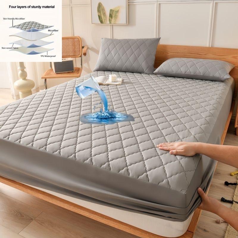 Waterproof Mattress Protector, Thick Quilted Solid Color Bed Cover with Deep Pocket,Warm Breathable Bedding for Bedroom Room Hotel, Without Pillowcase (48x74cm) 1 pc
Waterproof Mattress Protector, Thick Quilted Solid Color Bed Cover with Deep Pocket,Warm Breathable Bedding for Bedroom Room Hotel, Without Pillowcase (48x74cm) 1 pc