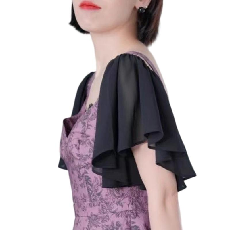 Elegant Ruffle Detachable Arm Sleeves For Hot Weather Outfit Comfortable Elastic Faux Sleeves Arm Cover For Dresses Tops чорний
Elegant Ruffle Detachable Arm Sleeves For Hot Weather Outfit Comfortable Elastic Faux Sleeves Arm Cover For Dresses Tops чорний