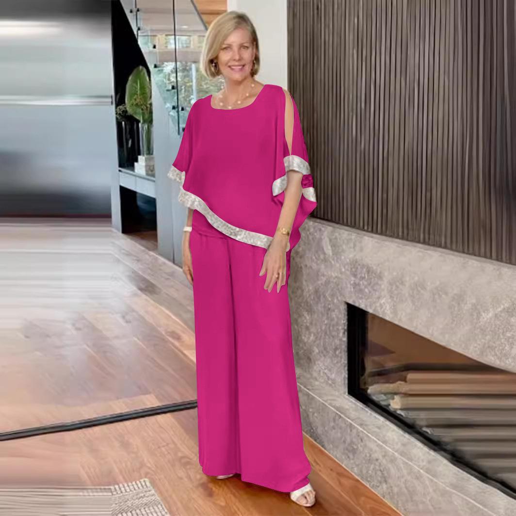 Топ с рукавами «летучая мышь» и брюки широкого кроя с пайетками и цветными блоками, комплект весна/лето 2025 XXL розы красного
Топ с рукавами «летучая мышь» и брюки широкого кроя с пайетками и цветными блоками, комплект весна/лето 2025 XXL розы красного