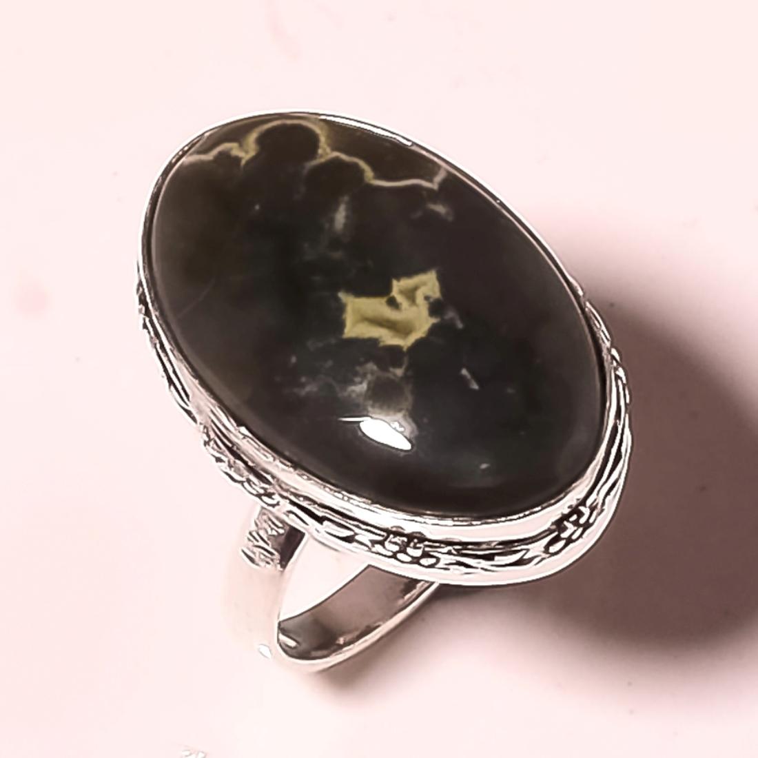 Кольцо с драгоценным камнем Ocean Jasper, ручная работа, уникальный подарок на День благодарения, ювелирное изделие 9 дюймов A7S84
Кольцо с драгоценным камнем Ocean Jasper, ручная работа, уникальный подарок на День благодарения, ювелирное изделие 9 дюймов A7S84