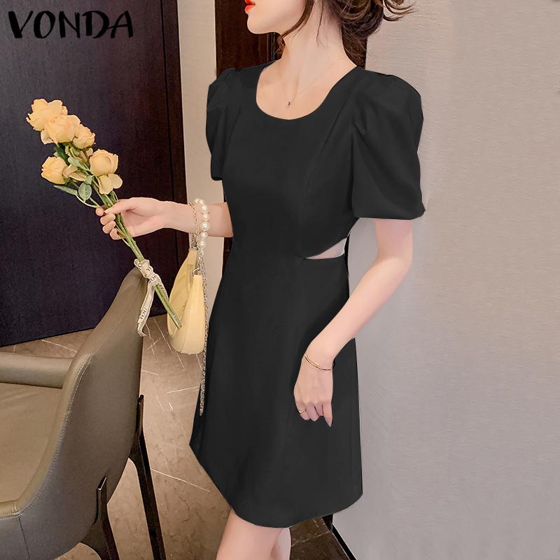 VONDA женские летние короткие повседневные платья с круглым вырезом и короткими рукавами скелетон трапециевидной формы
VONDA женские летние короткие повседневные платья с круглым вырезом и короткими рукавами скелетон трапециевидной формы