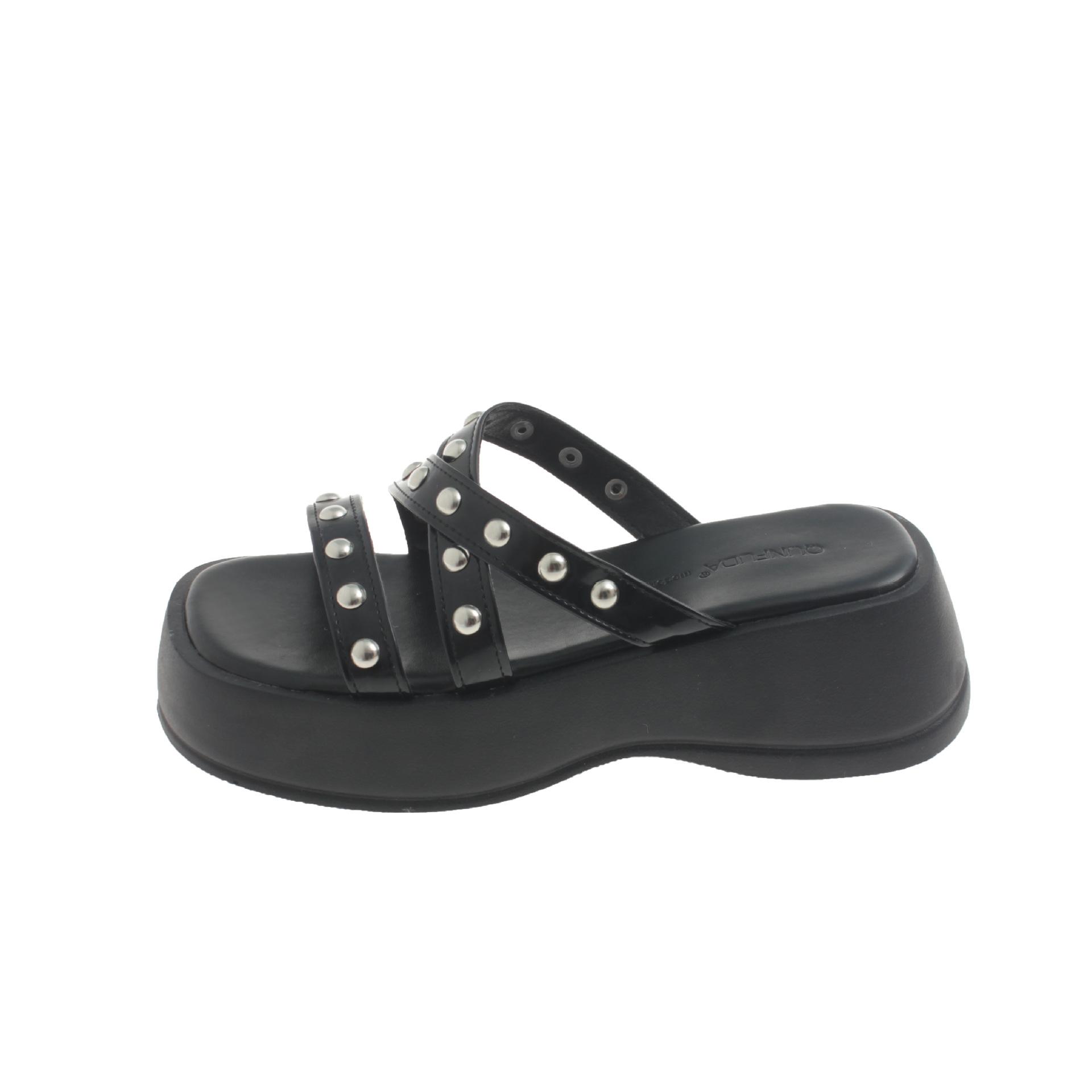 Spring and Autumn 2024 New Rivet Platform Slippers Women s Cross Belt Versatile Heightening Open-toed Roman Sandals 39 чорний
Spring and Autumn 2024 New Rivet Platform Slippers Women s Cross Belt Versatile Heightening Open-toed Roman Sandals 39 чорний