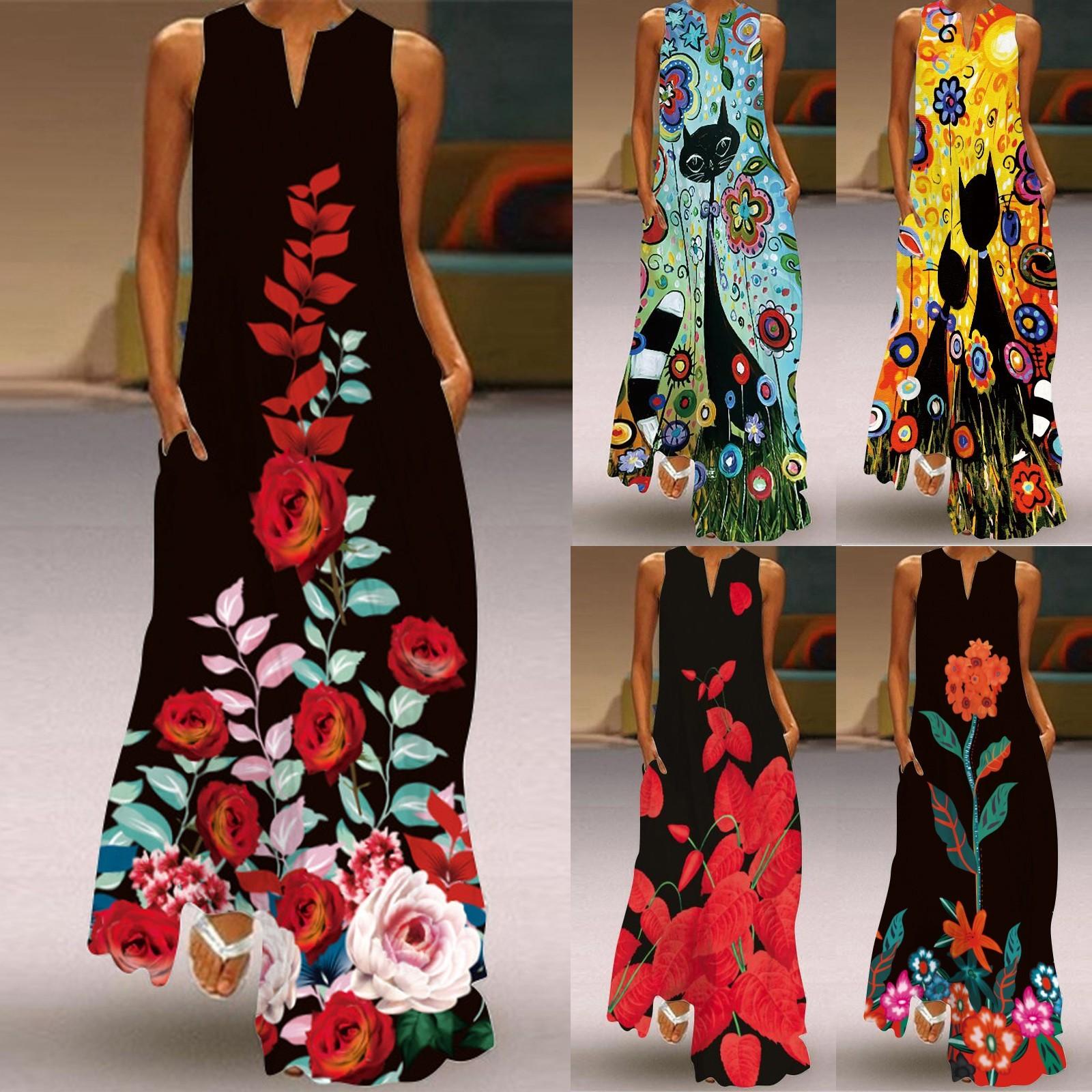 Fashion Women s Casual Summer Loose Printed Round Neck Sleeveless Dress S червоний
Fashion Women s Casual Summer Loose Printed Round Neck Sleeveless Dress S червоний