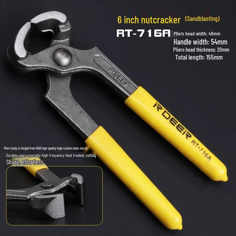 Flying Deer Multifunctional Walnut Nail & Wire Cutter: 6 & 8 Rebar Tying Pliers, Woodworking Nail Remover
Flying Deer Multifunctional Walnut Nail & Wire Cutter: 6 & 8 Rebar Tying Pliers, Woodworking Nail Remover