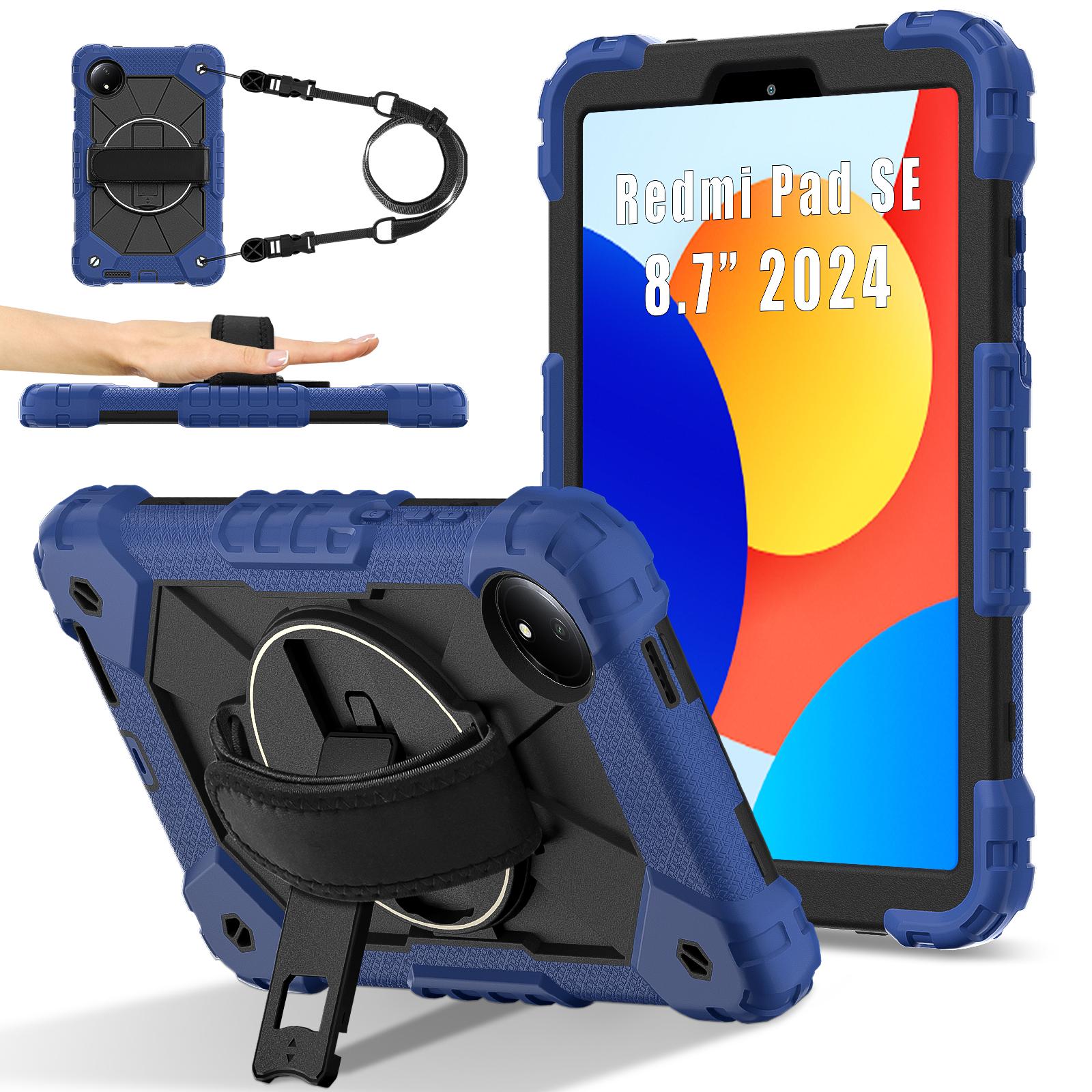 Чохол для Xiaomi Redmi Pad SE 4G 8,7 дюйма Силікон+ПК Підставка Чохол для планшета з ремінцем Navy Blue/Black
Чохол для Xiaomi Redmi Pad SE 4G 8,7 дюйма Силікон+ПК Підставка Чохол для планшета з ремінцем Navy Blue/Black