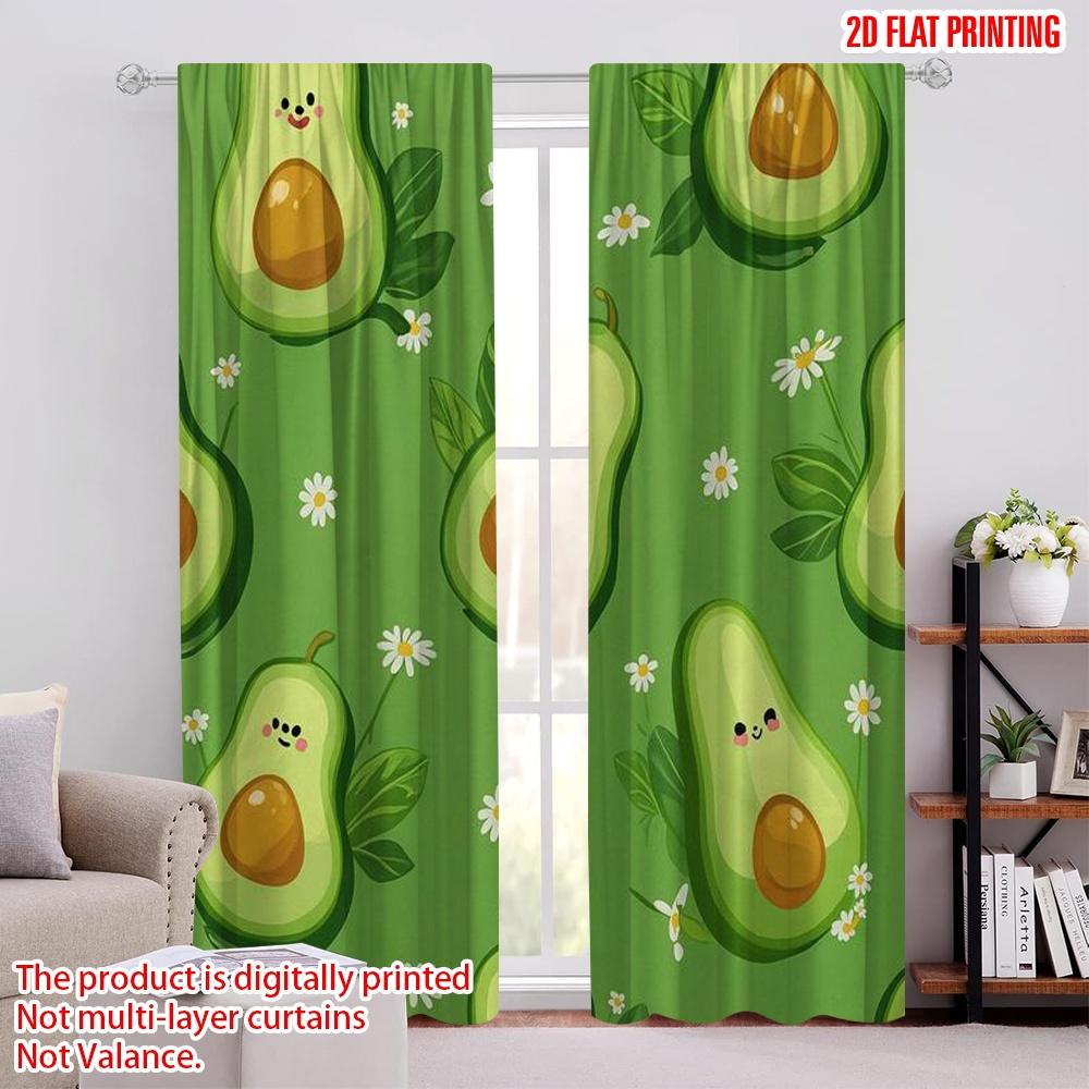 2pcs,2D plane printing Contemporary Curtains Happy Avocados Polyester Easy Install (without rod) Decorations Outdoor for Bedroom 52.50 × 116.00 cm 2 pcs
2pcs,2D plane printing Contemporary Curtains Happy Avocados Polyester Easy Install (without rod) Decorations Outdoor for Bedroom 52.50 × 116.00 cm 2 pcs