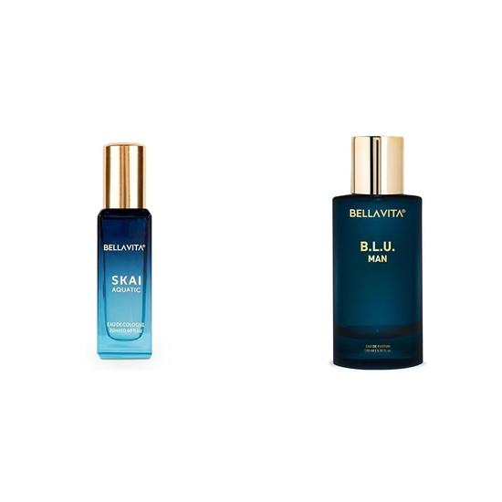 Bella Vita Luxury Skai Aquatic Unisex Eau De Cologne BLU Men Eau De Parfum Liquid Perfum With Lemon Apple MuskFresh Refreshing Energizing 100Ml
Bella Vita Luxury Skai Aquatic Unisex Eau De Cologne BLU Men Eau De Parfum Liquid Perfum With Lemon Apple MuskFresh Refreshing Energizing 100Ml