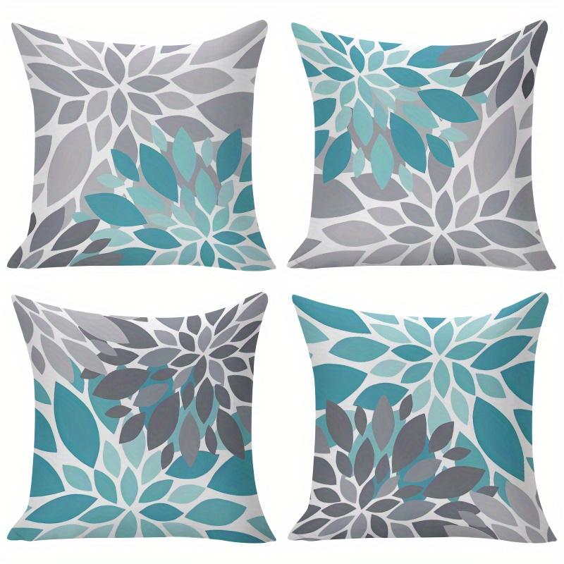 4-piece Blue-Gray Geometric Floral Print Pillowcases, Soft and Durable Polyester Fabric with Zipper Closure, Suitable for Sofa 35x35cm 4pcs
4-piece Blue-Gray Geometric Floral Print Pillowcases, Soft and Durable Polyester Fabric with Zipper Closure, Suitable for Sofa 35x35cm 4pcs