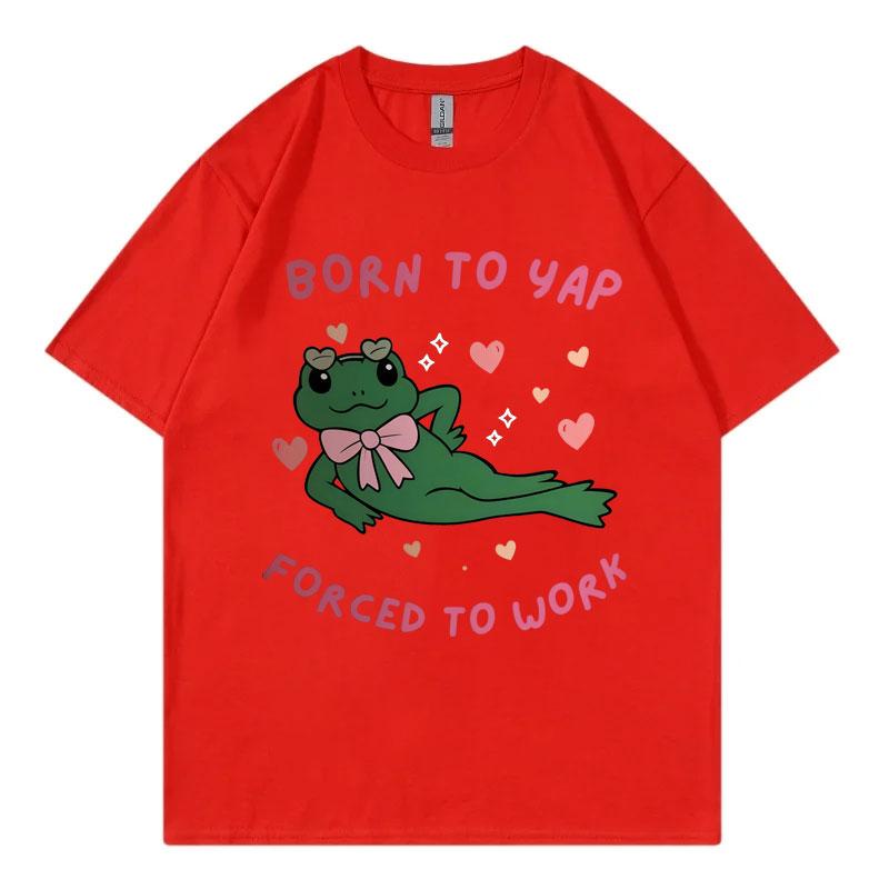 Born To Yap Forced To Work Funny Frog Meme Tshirt Fashion Y2k Oversized Tshirts Men Women Casual Cotton Short Sleeve T Shirts S
Born To Yap Forced To Work Funny Frog Meme Tshirt Fashion Y2k Oversized Tshirts Men Women Casual Cotton Short Sleeve T Shirts S