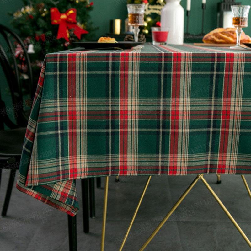 American Christmas Plaid Sanded Tablecloth Nordic Red and Green Dining Table Mat for New Year Thickened Anti-Skid Dust Cover 120x120cm
American Christmas Plaid Sanded Tablecloth Nordic Red and Green Dining Table Mat for New Year Thickened Anti-Skid Dust Cover 120x120cm