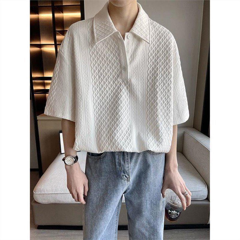 Мужская рубашка-поло цвета хаки с вафельным узором - короткий рукав, высококачественный британский стиль Medium
Мужская рубашка-поло цвета хаки с вафельным узором - короткий рукав, высококачественный британский стиль Medium