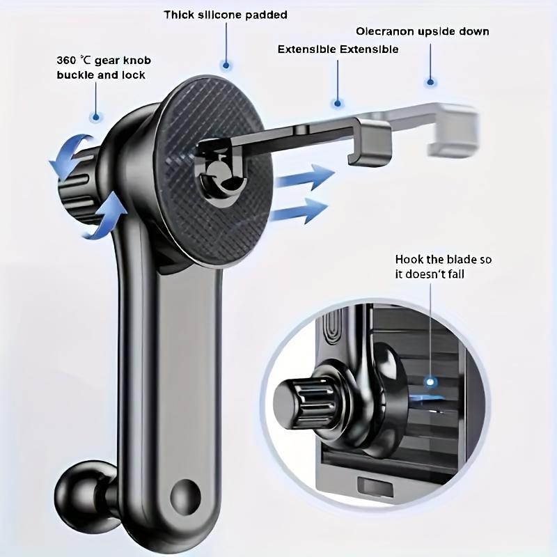 Car Phone Mount, Stable Gravity Lock, Anti-Shake Waterproof ABS, Adjustable Air Vent Grip Holder чёрный
Car Phone Mount, Stable Gravity Lock, Anti-Shake Waterproof ABS, Adjustable Air Vent Grip Holder чёрный