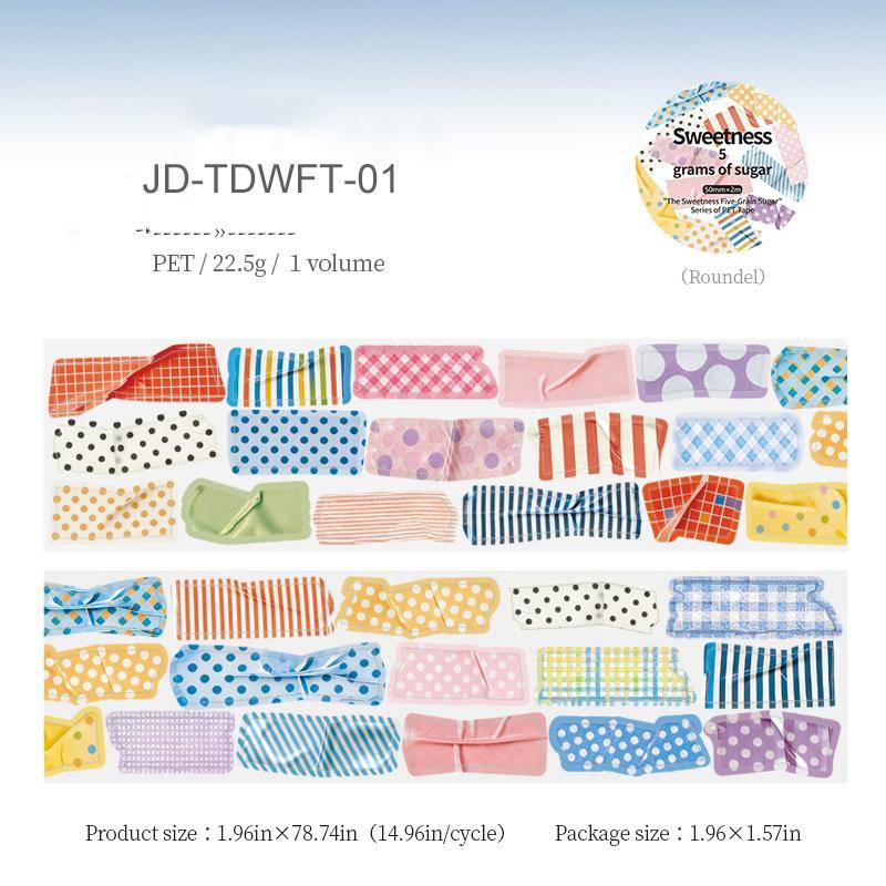 JIANWU The Sweetness Five-grain Sugar Series Colorful Dot Landscape Material Collage PET Tape Creative DIY Journal Stationery
JIANWU The Sweetness Five-grain Sugar Series Colorful Dot Landscape Material Collage PET Tape Creative DIY Journal Stationery