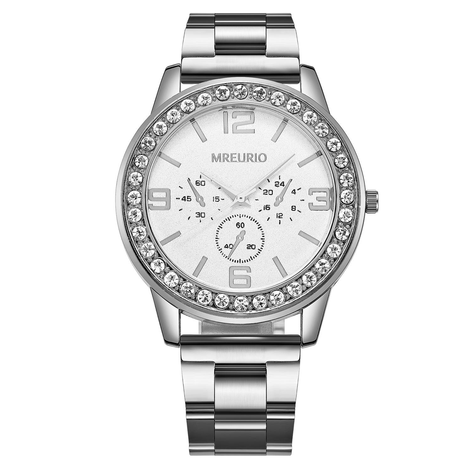 Three-eye digital diamond-encrusted large dial women s watch women s watch fashion quartz watch срібний
Three-eye digital diamond-encrusted large dial women s watch women s watch fashion quartz watch срібний
