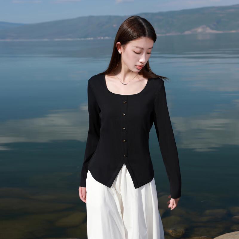 Sancai Футболка больших размеров с квадратным вырезом, рубчик, длинный рукав, пуговицы в форме сердца XL
Sancai Футболка больших размеров с квадратным вырезом, рубчик, длинный рукав, пуговицы в форме сердца XL