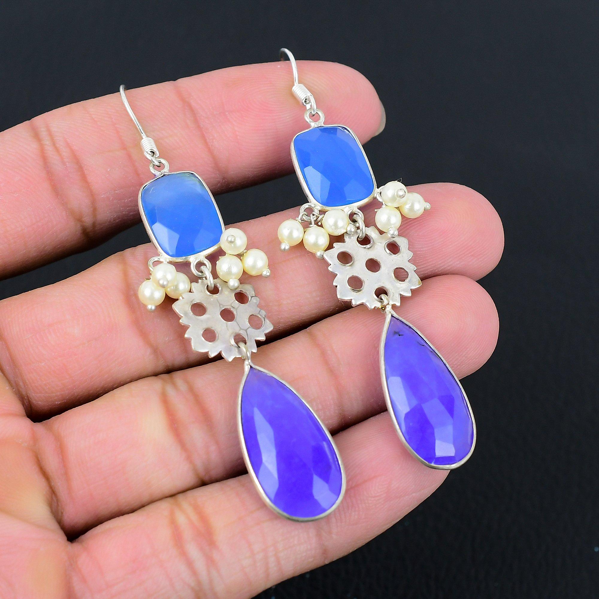 Womens day Deal 925 Silver Pear Blue Sapphire Stone Drop Wife Earrings Jewelry
Womens day Deal 925 Silver Pear Blue Sapphire Stone Drop Wife Earrings Jewelry