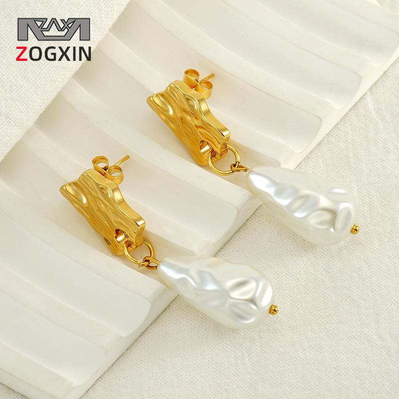 Cross-Border Irregular Pearl Long Earrings - European & American Retro Design, Versatile & Elegant. 18K
Cross-Border Irregular Pearl Long Earrings - European & American Retro Design, Versatile & Elegant. 18K