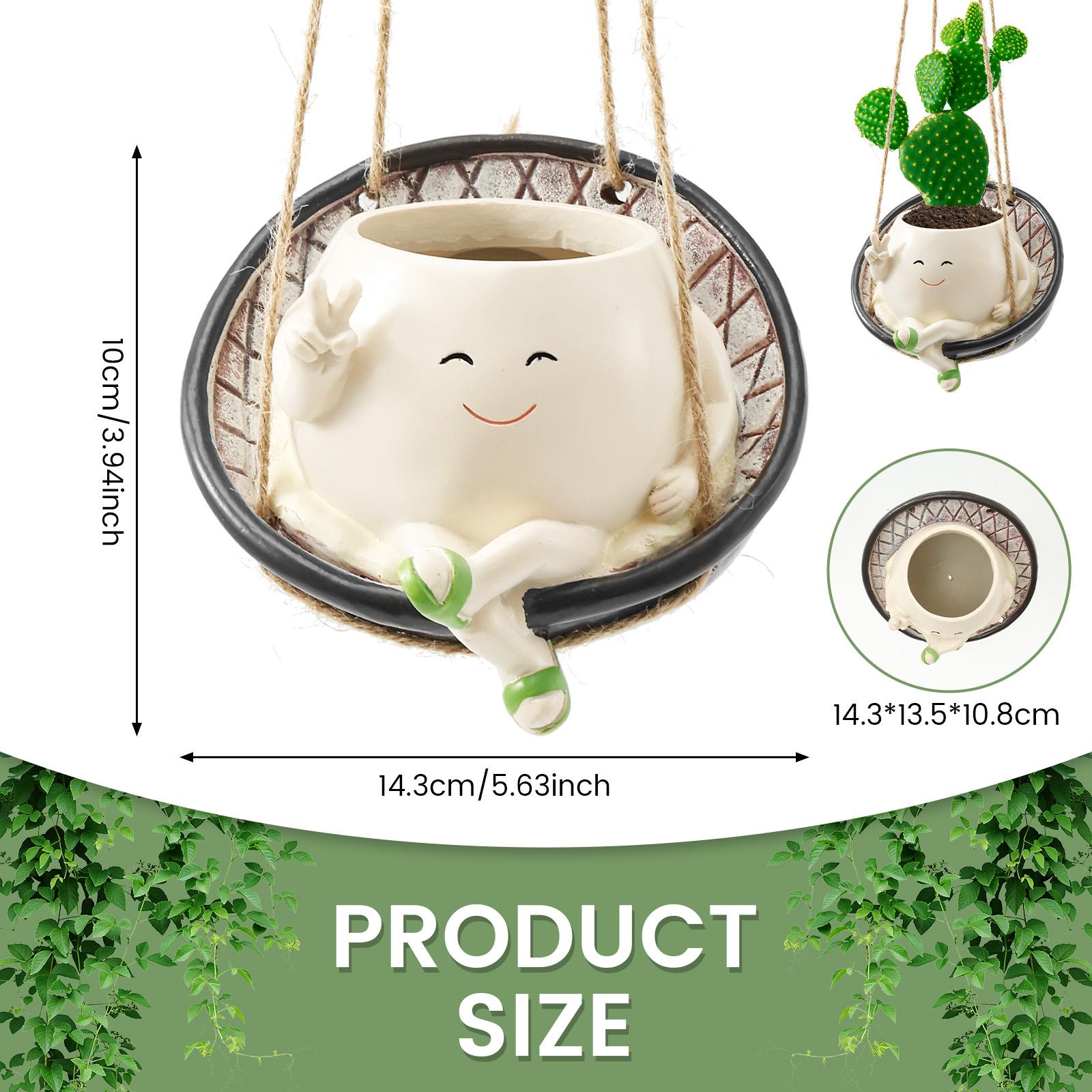 Synthetic Resin Swing Chair Planter Pot Creative Wall Hanging Smile Face Flower Pot Add Interest Smile Face Planter for Home New бежевый
Synthetic Resin Swing Chair Planter Pot Creative Wall Hanging Smile Face Flower Pot Add Interest Smile Face Planter for Home New бежевый