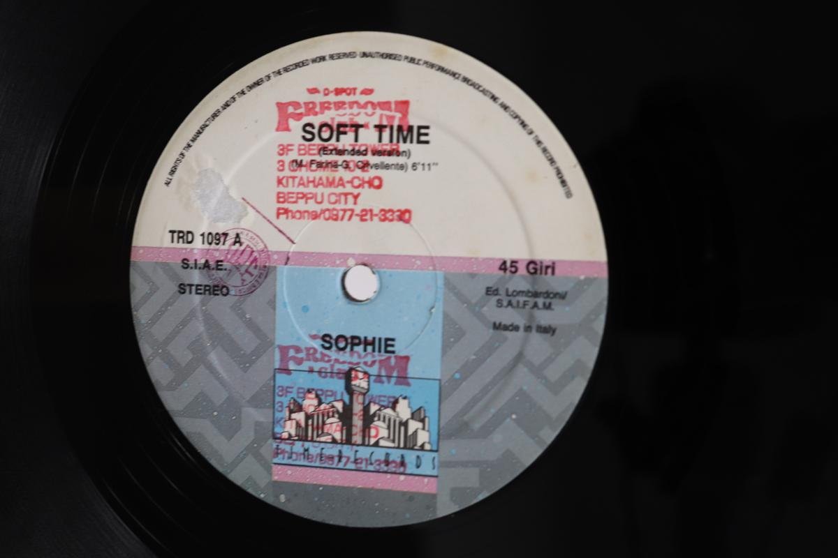 12inch Record SOPHIE Soft Time TRD1097 Time Records 1989 Italy Dance Electronica Used
12inch Record SOPHIE Soft Time TRD1097 Time Records 1989 Italy Dance Electronica Used