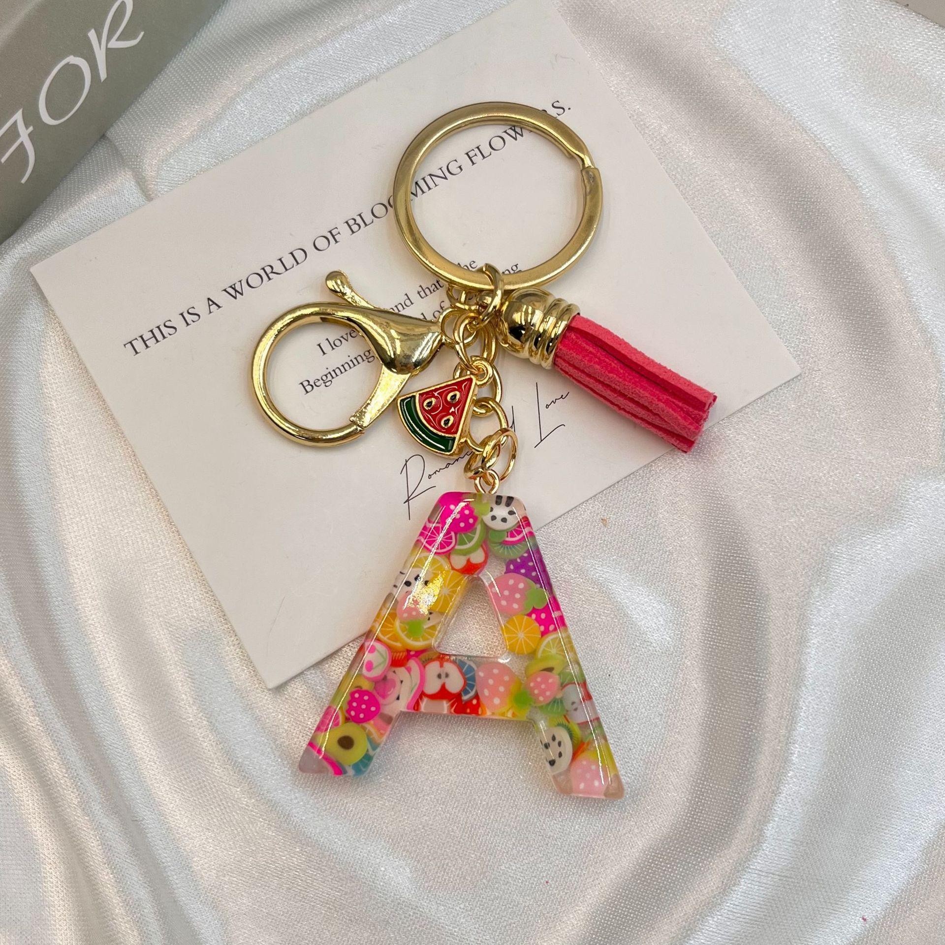Tassel Fruit Sequins 26 Letter Accessories Keychain Pendant Keyring Fashion Key Chain Men s and Women s Bags Key Trend Car Gifts
Tassel Fruit Sequins 26 Letter Accessories Keychain Pendant Keyring Fashion Key Chain Men s and Women s Bags Key Trend Car Gifts