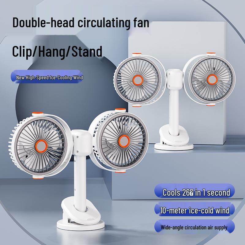 Smart Double-Head Clip Fan with Night Light for Office and Dorm
Smart Double-Head Clip Fan with Night Light for Office and Dorm