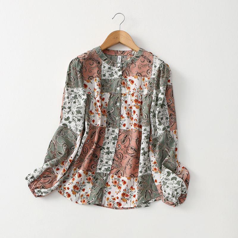 Outbound Orders Stitching National Style Qing Guo Print High Quality round Neck Long Sleeves Loose Chiffon Shirt for Women Spring & Fall Green Fruit Patchwork Print Euro -6 (Bust size 90)
Outbound Orders Stitching National Style Qing Guo Print High Quality round Neck Long Sleeves Loose Chiffon Shirt for Women Spring & Fall Green Fruit Patchwork Print Euro -6 (Bust size 90)