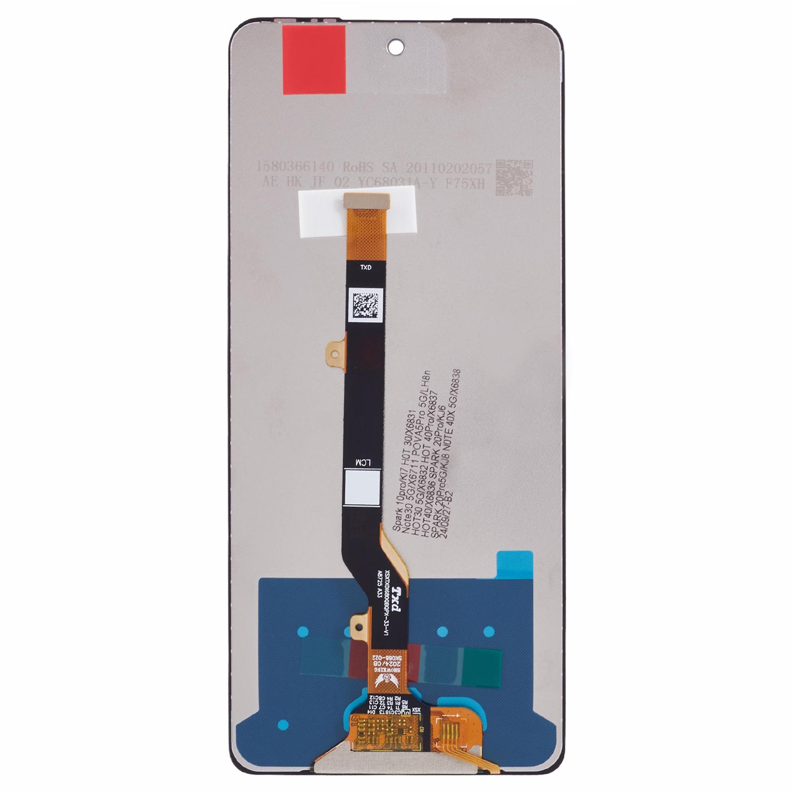 For Infinix Note 40X 5G X6838 Grade C LCD Screen and Digitizer Assembly Replacement Part (Without Logo) Type A
For Infinix Note 40X 5G X6838 Grade C LCD Screen and Digitizer Assembly Replacement Part (Without Logo) Type A