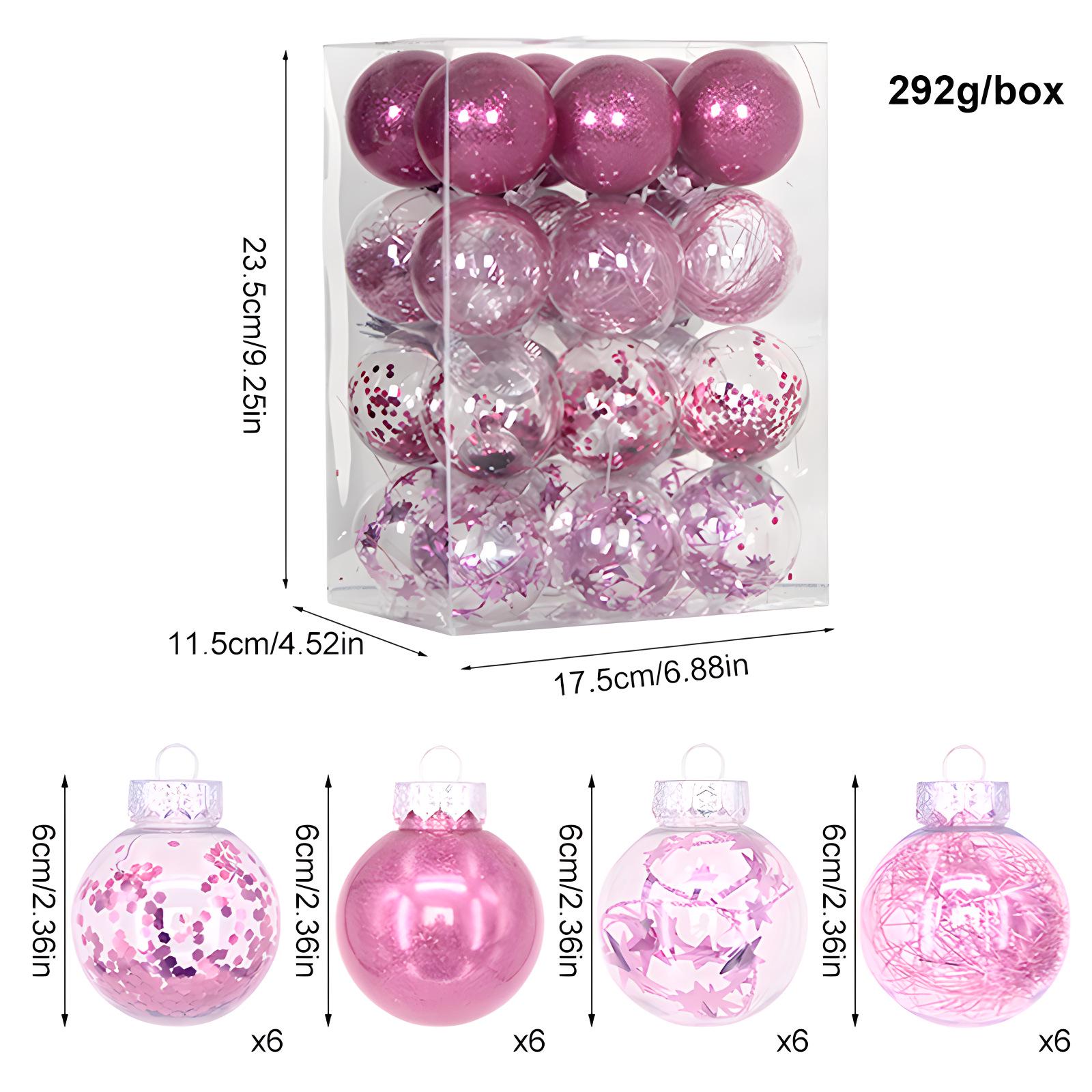6cm Multi-colored Decorative Christmas Balls - 24 PVC Boxed Hanging Ornaments in Gold & Red
6cm Multi-colored Decorative Christmas Balls - 24 PVC Boxed Hanging Ornaments in Gold & Red