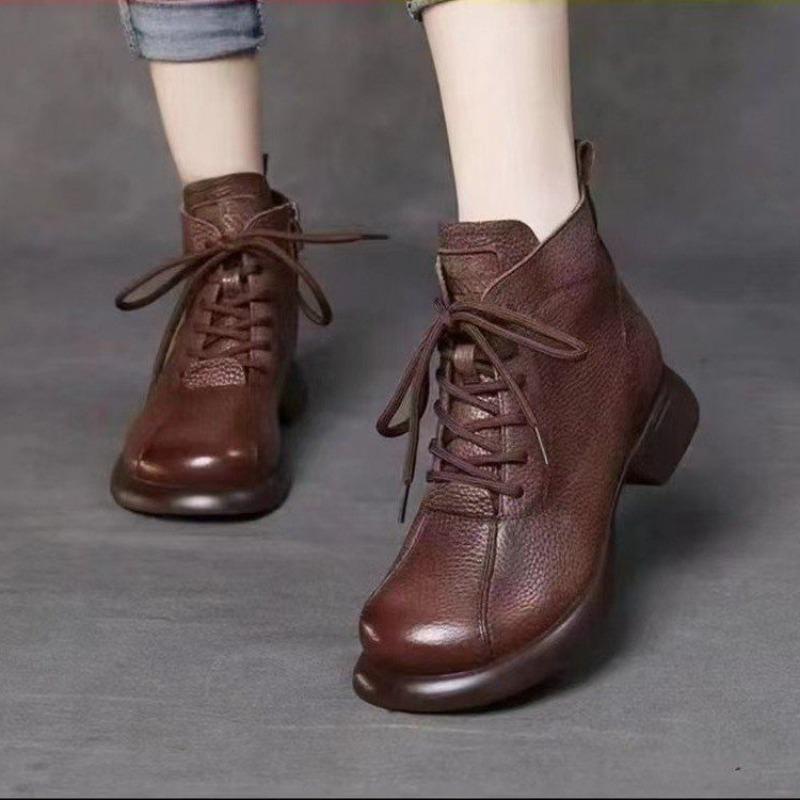 Жіночі черевики в ретро-стилі - Новий стиль з м якою підошвою, Повсякденні, утеплені флісом, Шнуровані короткі чоботи 40 коричневий
Жіночі черевики в ретро-стилі - Новий стиль з м якою підошвою, Повсякденні, утеплені флісом, Шнуровані короткі чоботи 40 коричневий