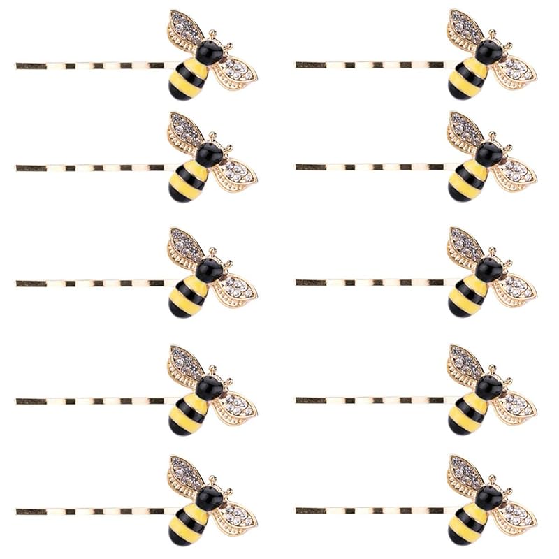 Vpang 10 Pcs Metal Cute Honeybee Hairpins Rhinestone Bee Hair Clips Hair Side Clip Barrette Bobby Pin Hair Accessories for Women Girls (Yellow) жовтий
Vpang 10 Pcs Metal Cute Honeybee Hairpins Rhinestone Bee Hair Clips Hair Side Clip Barrette Bobby Pin Hair Accessories for Women Girls (Yellow) жовтий