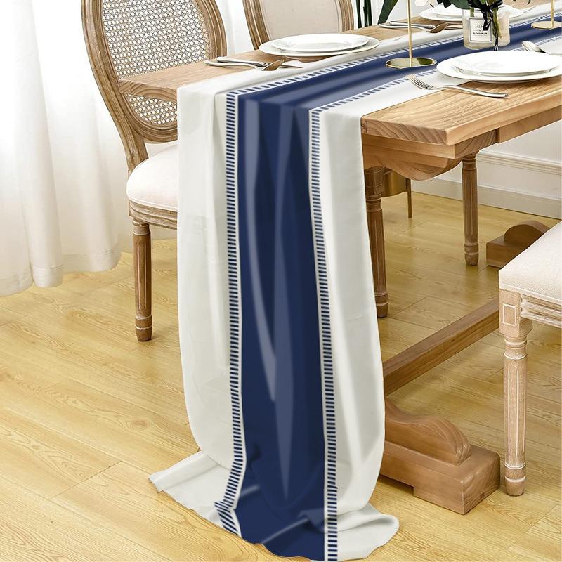 Navy Blue Stripes Linen Table Runners Dresser Scarves Decor Farmhouse Washable Table Runners for Dining Table Wedding Decoration 140x48cm
Navy Blue Stripes Linen Table Runners Dresser Scarves Decor Farmhouse Washable Table Runners for Dining Table Wedding Decoration 140x48cm