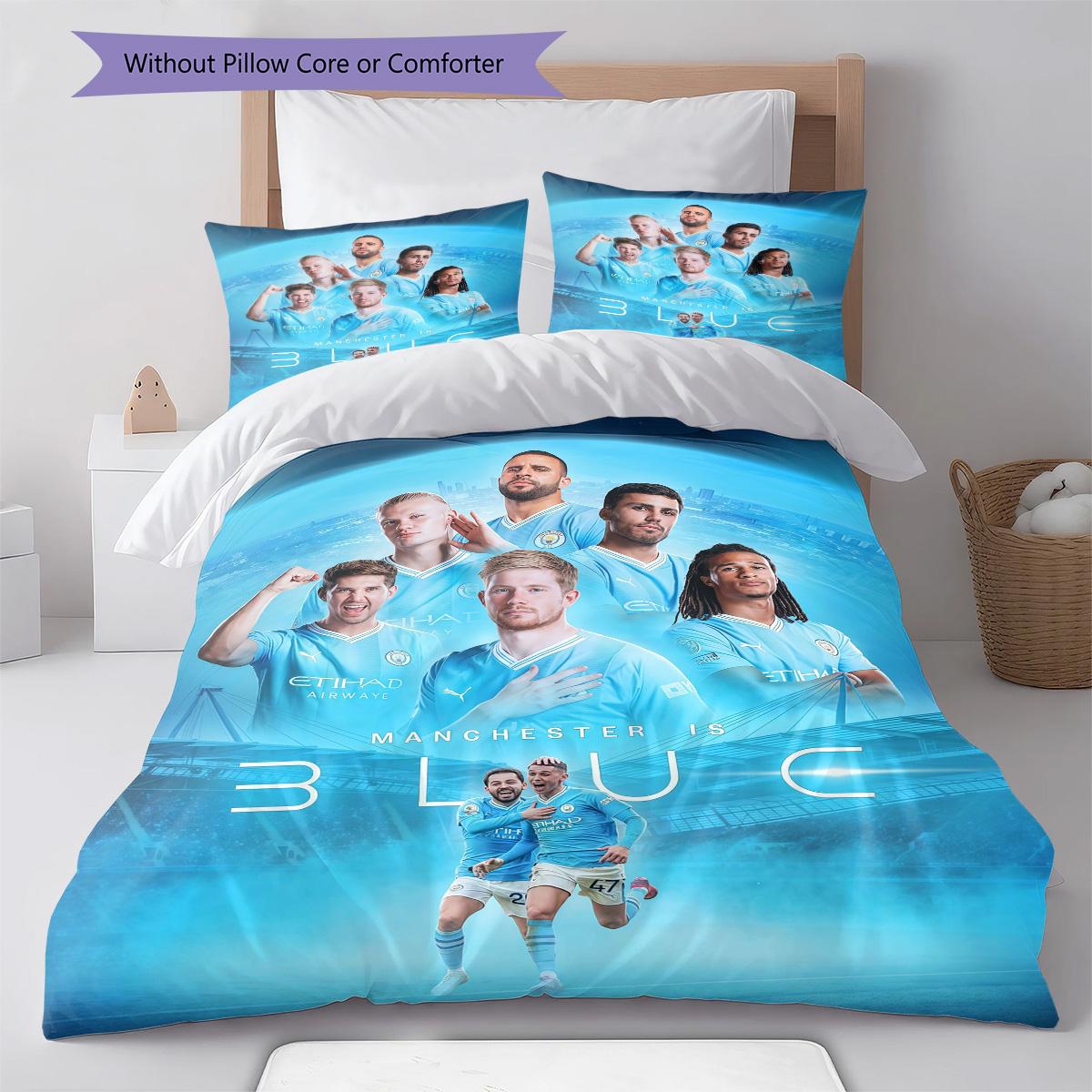 The Blues team Bedding Quilt Set Quilt Cover Pillowcase Home Decoration Birthday Gift (1 * duvet cover + 2 * pillowcase, without core) 135x200cm
The Blues team Bedding Quilt Set Quilt Cover Pillowcase Home Decoration Birthday Gift (1 * duvet cover + 2 * pillowcase, without core) 135x200cm