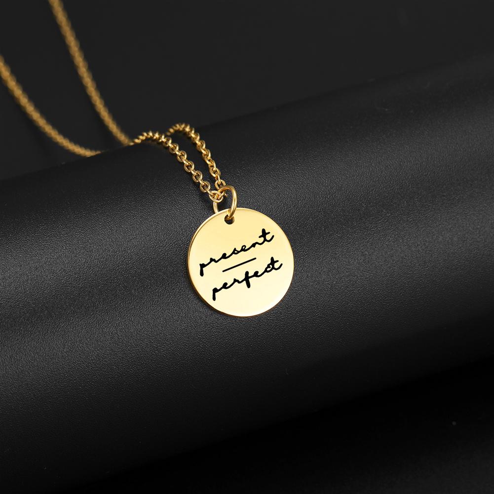 My Shape Faith Hope Love Excitement Stainless Steel Necklace for Women Small Round Pendant Necklace Choker Gift for Best Friends Steel Color
My Shape Faith Hope Love Excitement Stainless Steel Necklace for Women Small Round Pendant Necklace Choker Gift for Best Friends Steel Color