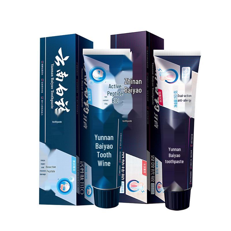 Yunnan Baiyao Toothpaste Active Peptide Fresh Mint Set
Yunnan Baiyao Toothpaste Active Peptide Fresh Mint Set