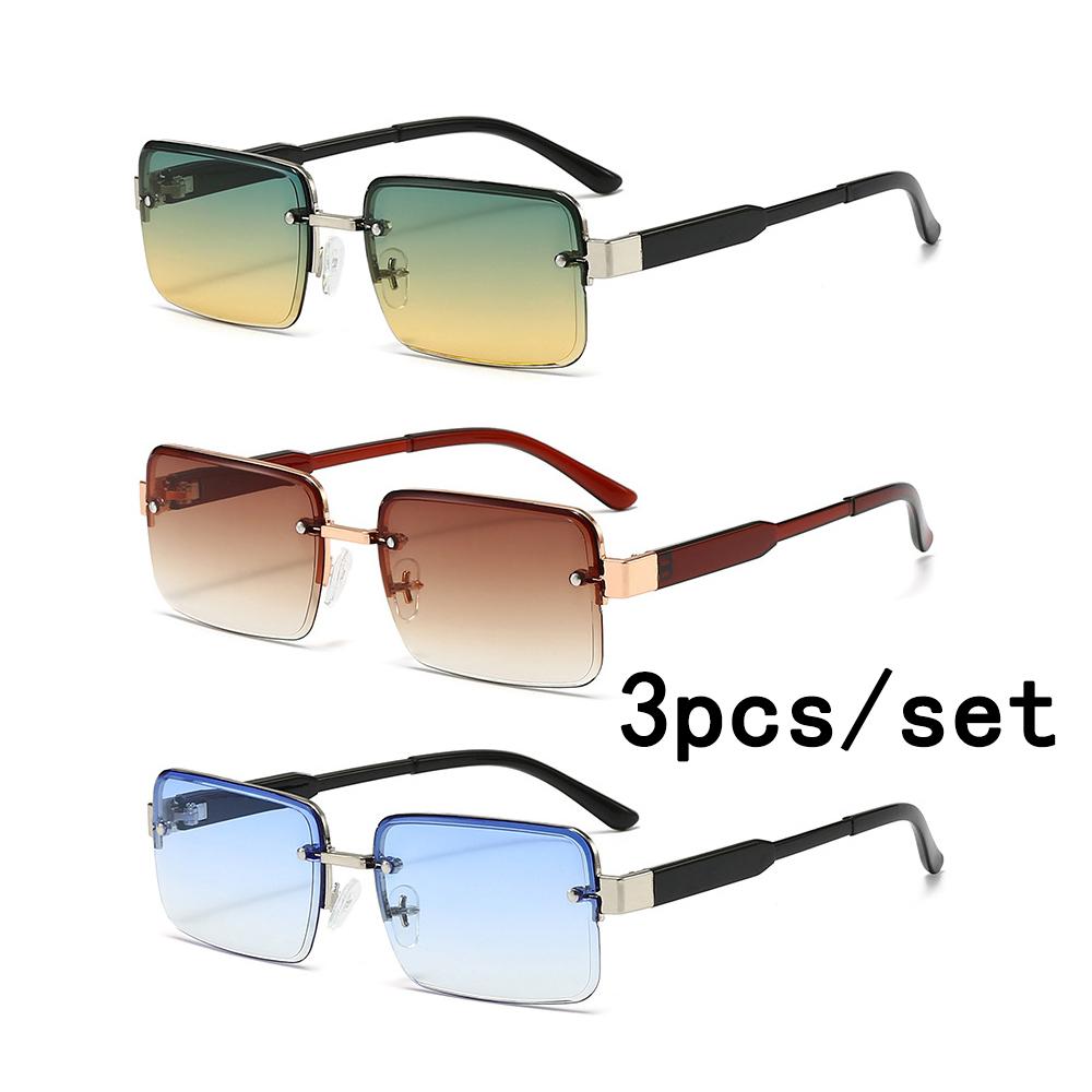 3Pcs/set Vintage Square Sunglasses Women Men Rectangle Sun Glasses Female Oval Eyewear Sunglasses for Male Female Eyeglasses MULTI
3Pcs/set Vintage Square Sunglasses Women Men Rectangle Sun Glasses Female Oval Eyewear Sunglasses for Male Female Eyeglasses MULTI