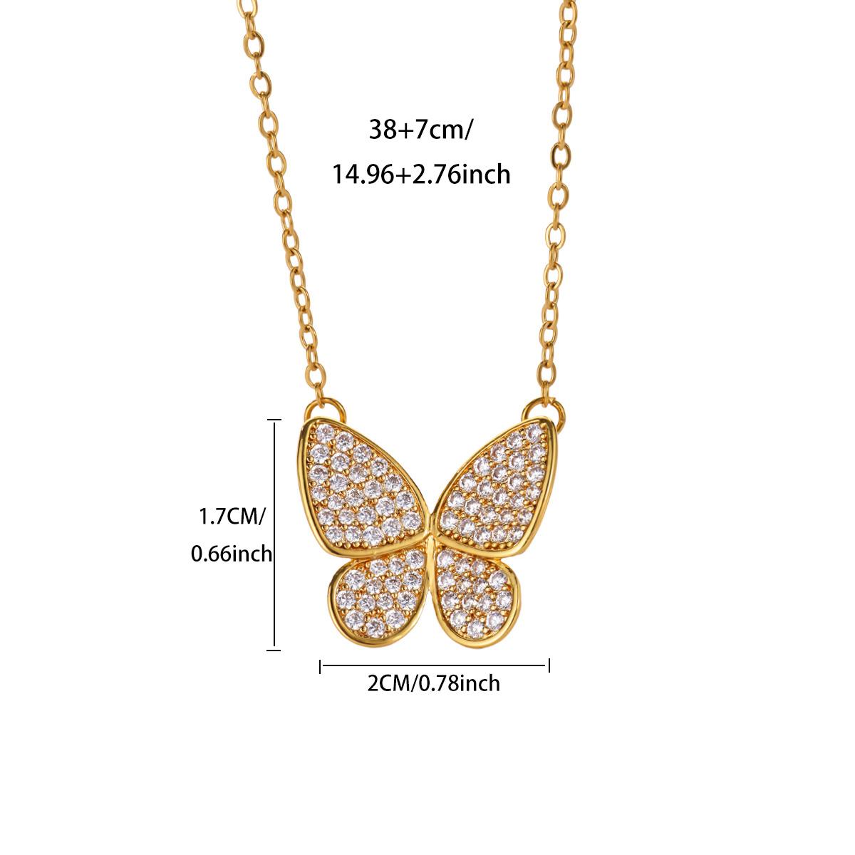 Elegant Three Y-shaped Butterfly Necklaces for Women 18K Gold-plated Stainless Steel Necklace Wedding Jewelry Party Accessories
Elegant Three Y-shaped Butterfly Necklaces for Women 18K Gold-plated Stainless Steel Necklace Wedding Jewelry Party Accessories