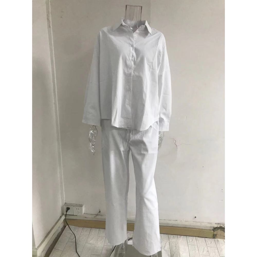 Women s 2-piece Casual Solid Color Loose Stretch Pleated Long-sleeved Shirt Wide-leg Pants XXXL білий
Women s 2-piece Casual Solid Color Loose Stretch Pleated Long-sleeved Shirt Wide-leg Pants XXXL білий