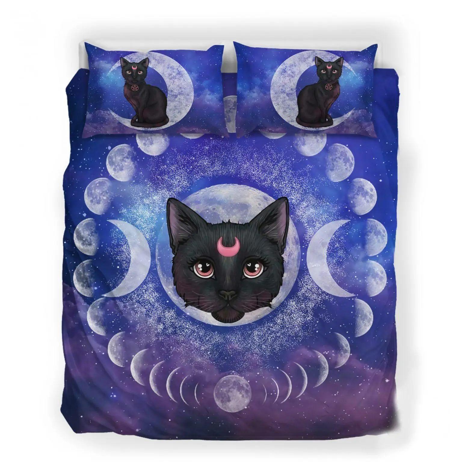Mysterious Black Cat Duvet Set Gothic Black Cat Bedding Set Full Size Three-Piece Set EU Super King 220*260
Mysterious Black Cat Duvet Set Gothic Black Cat Bedding Set Full Size Three-Piece Set EU Super King 220*260