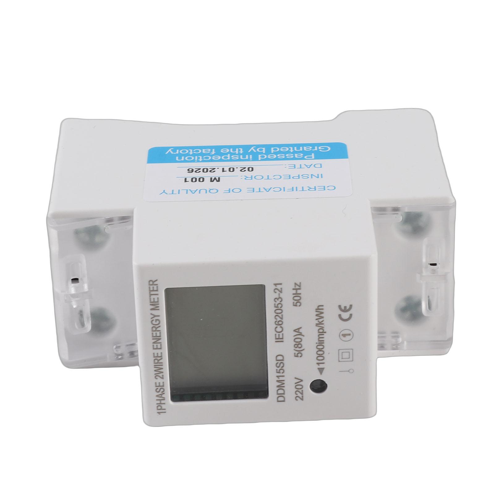 5 80A DDM15SD LCD Backlight Digital Display Single Phase Electronic Energy KWh Meter
5 80A DDM15SD LCD Backlight Digital Display Single Phase Electronic Energy KWh Meter