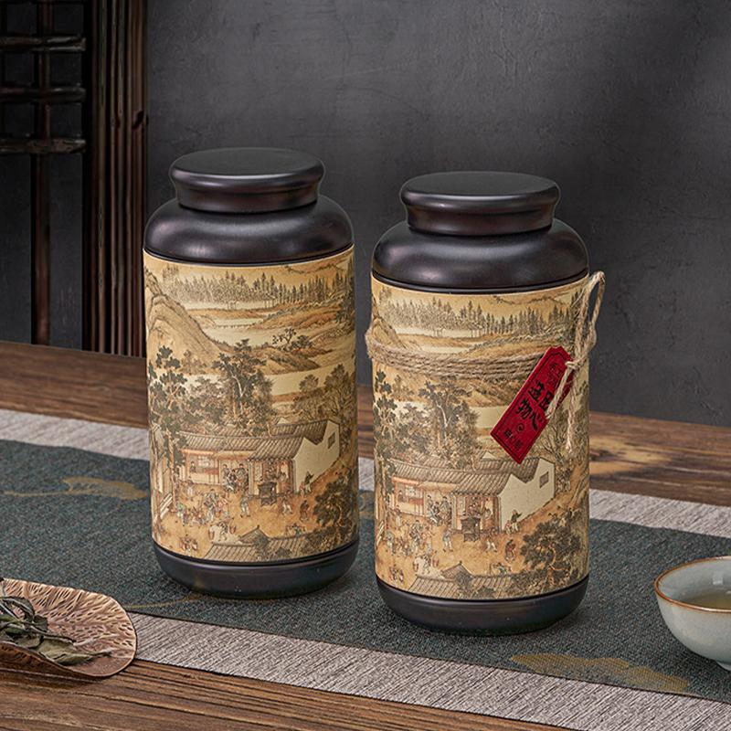 2 Pcs Chinese Tinplate Tea Storage Jar Small Portable Storage Jar Tea Container Wrought Iron Tea Caddies Home Decor Tin Boxes
2 Pcs Chinese Tinplate Tea Storage Jar Small Portable Storage Jar Tea Container Wrought Iron Tea Caddies Home Decor Tin Boxes