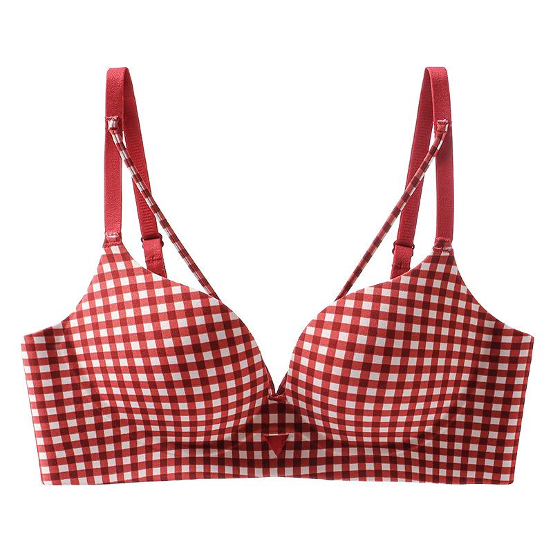Retro contrasting color plaid gathers beautiful breasts bra seamless small breasts show big dopamine waffle cute and sexy 95c (recommended 75-82.5kg )
Retro contrasting color plaid gathers beautiful breasts bra seamless small breasts show big dopamine waffle cute and sexy 95c (recommended 75-82.5kg )