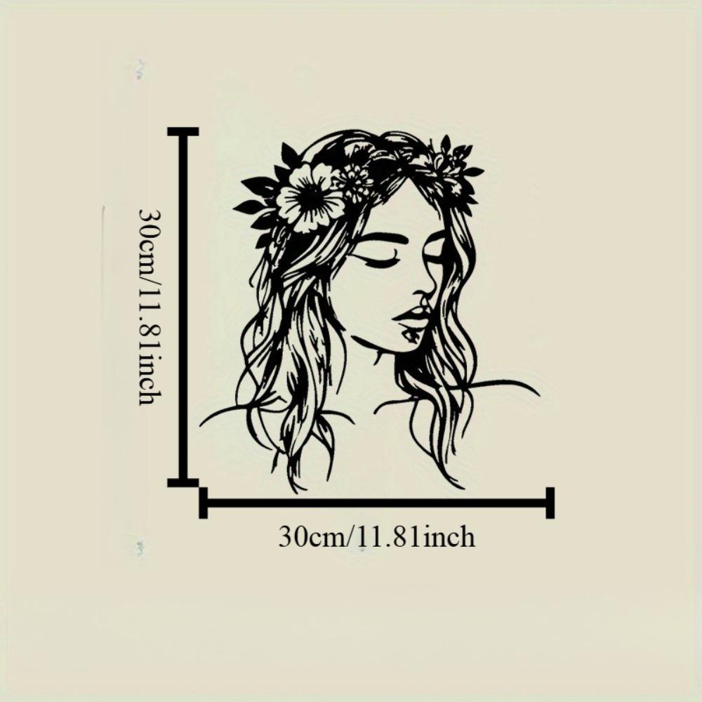 Metal Wall Art Black White Woman Flower Crown Elegant Floral Decor Valentine Wedding Anniversary Living Room Venue S/30cm/12inch
Metal Wall Art Black White Woman Flower Crown Elegant Floral Decor Valentine Wedding Anniversary Living Room Venue S/30cm/12inch